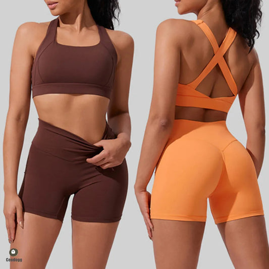1/2/3Pcs Activewear Set for Women, Tracksuit Sport Bra High Waist Shorts
