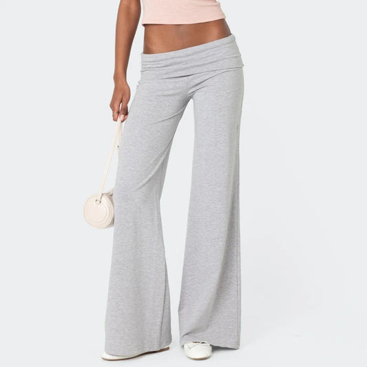 Junior Casual Wide Leg Sweatpants Low Rise Flare Yoga Lounge Pants